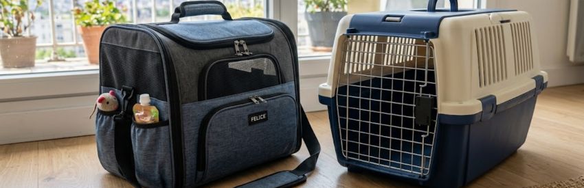 Sac de transport vs caisse rigide pour chat : lequel choisir en 2026 ?