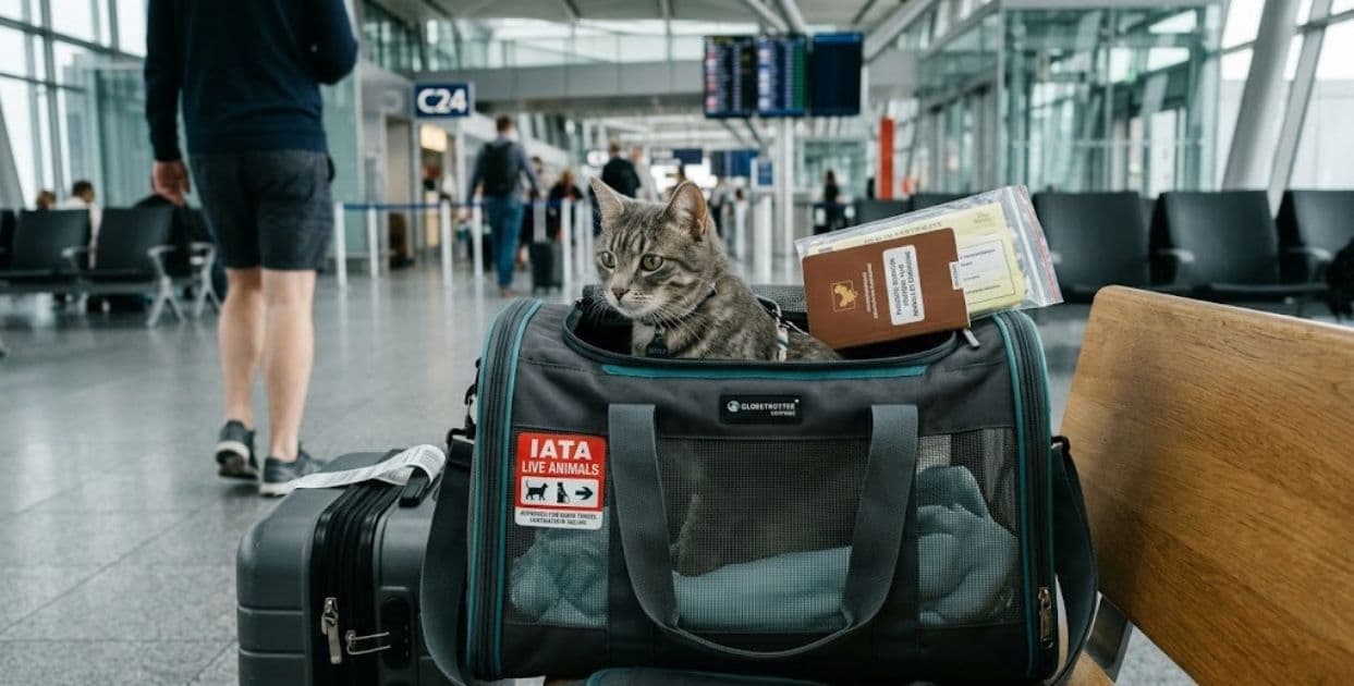 Voyager en avion avec son chat : normes IATA, documents et sacs homologués 2026 Image