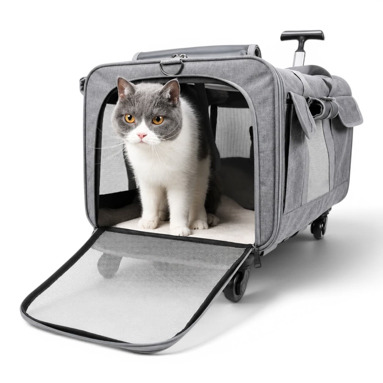 sac de transport chat à roulettes Image