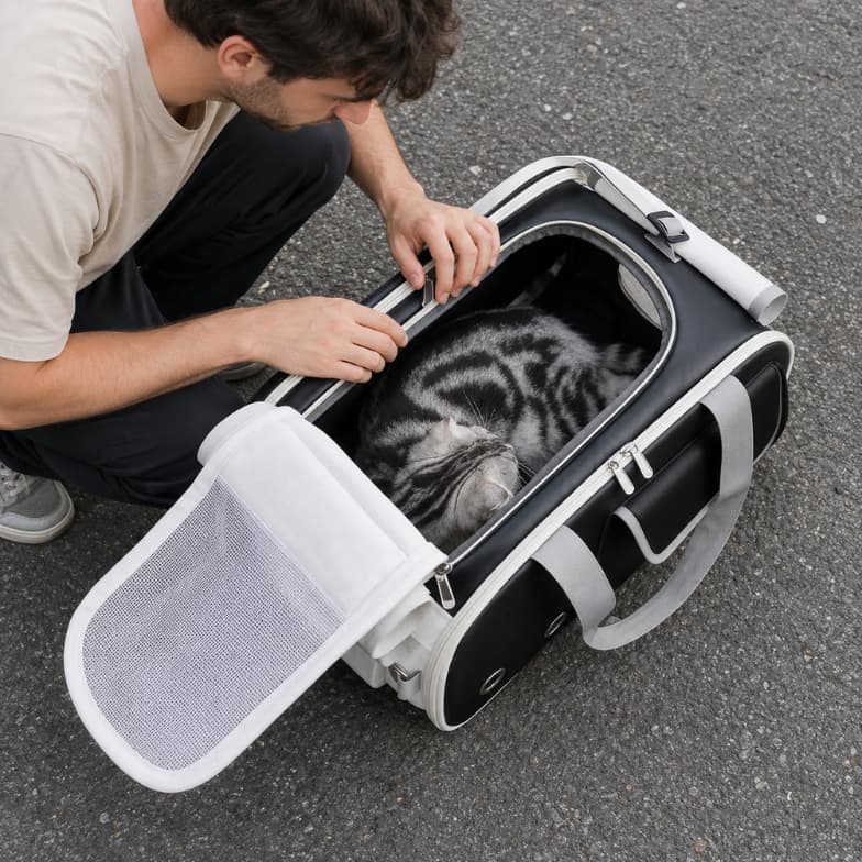 sac de transport portable pour chat